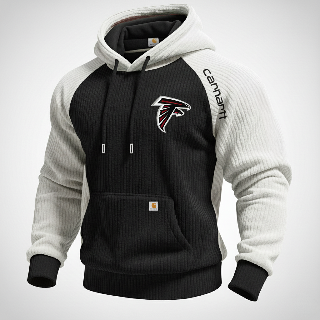 Carhartt ×Atlanta Falcons color matching fashion comfort hoodie