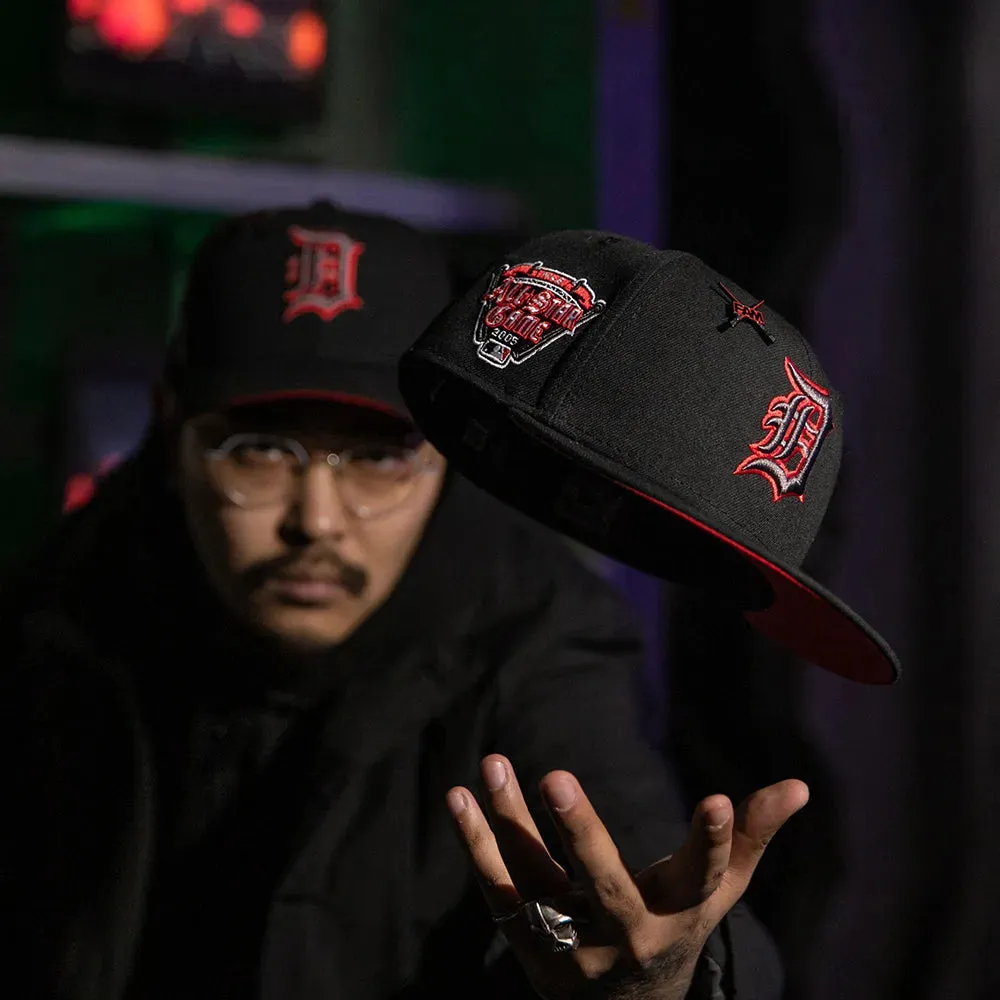 NEW ERA DETROIT TIGERS  ALL STAR GAME 2005 BLACK / RED EMBROIDERED CASUAL BASEBALL CAP