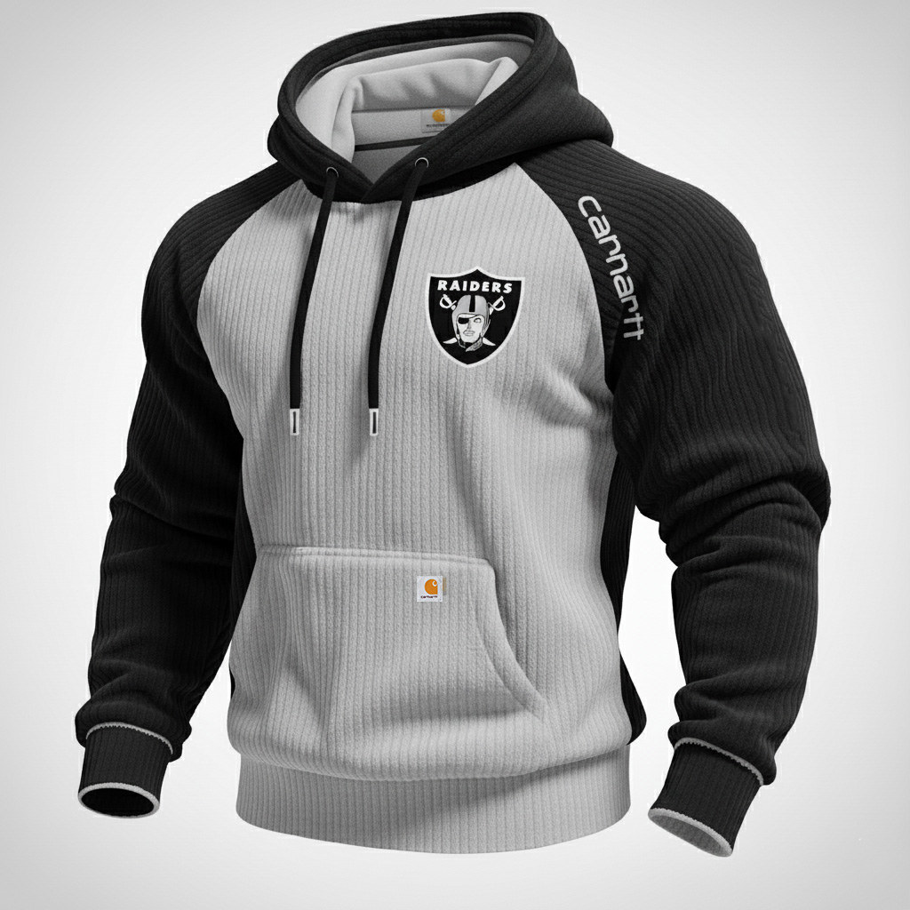 Carhartt ×Las Vegas Raiders color matching fashion comfort hoodie