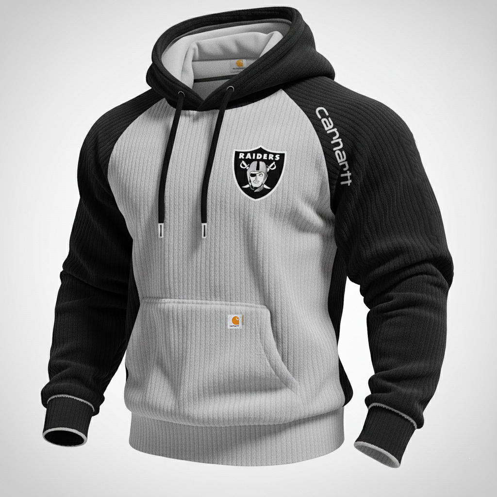 Carhartt ×Las Vegas Raiders color matching fashion comfort hoodie