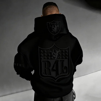 Unisex Rugby Championship Team Logo Print Oversized Casual Hoodie