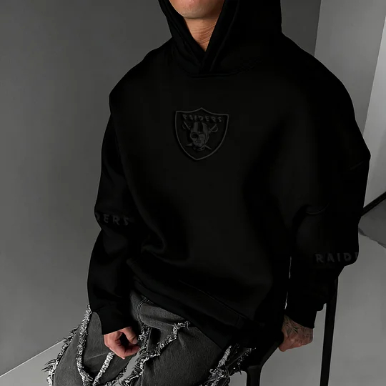 Unisex Rugby Championship Team Logo Print Oversized Casual Hoodie