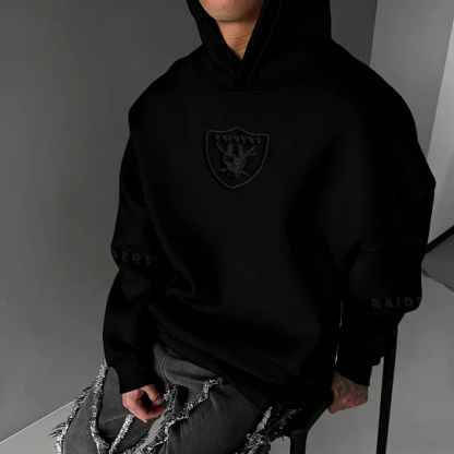 Unisex Rugby Championship Team Logo Print Oversized Casual Hoodie