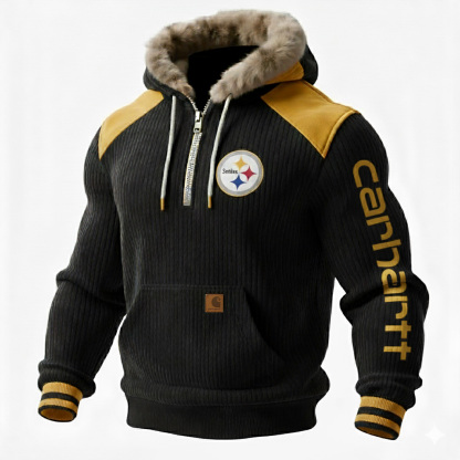 Carhartt ×Pittsburgh Steelers color matching comfort hoodie