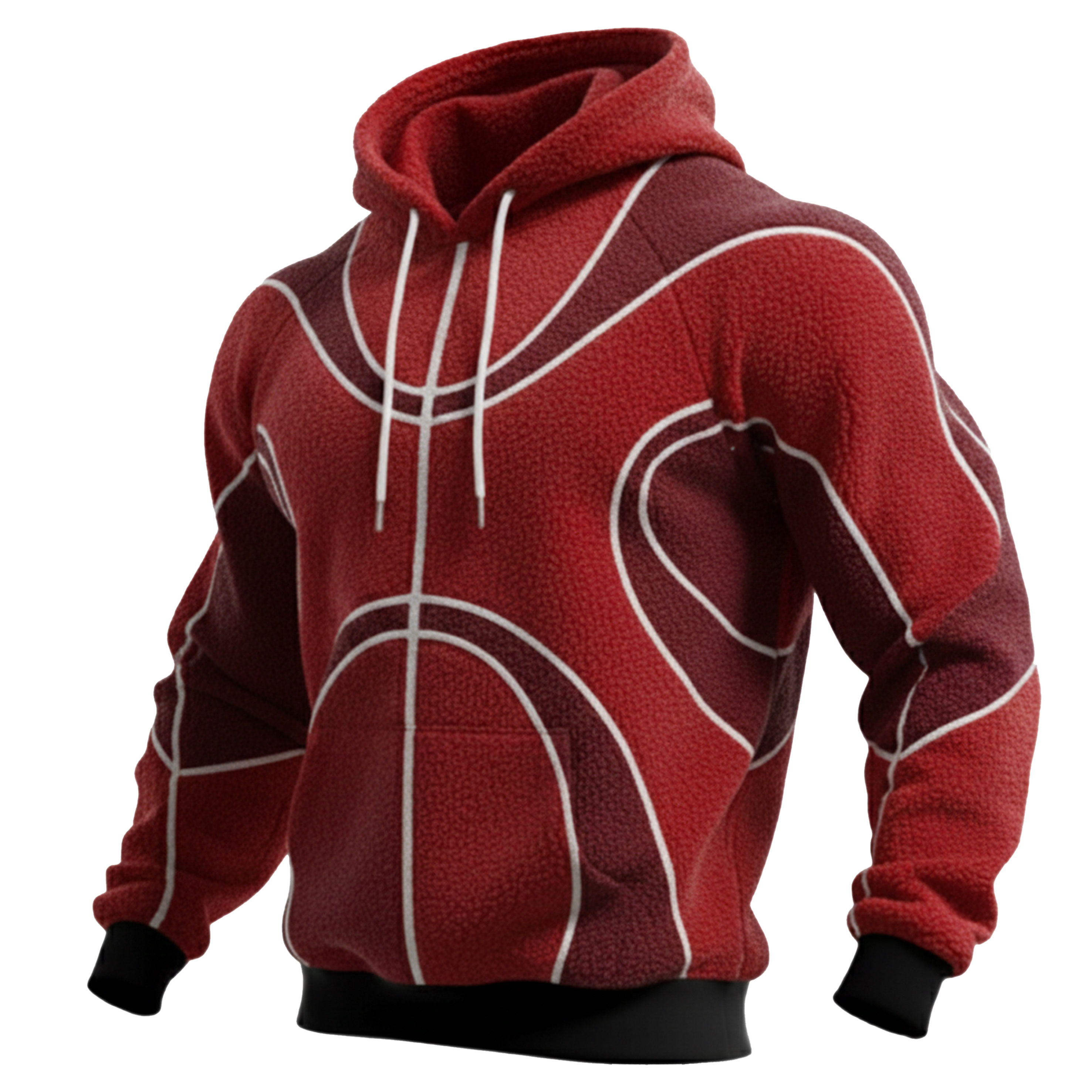 Streetwear Avant-garde chic men's printed casual hooded sweatshirt