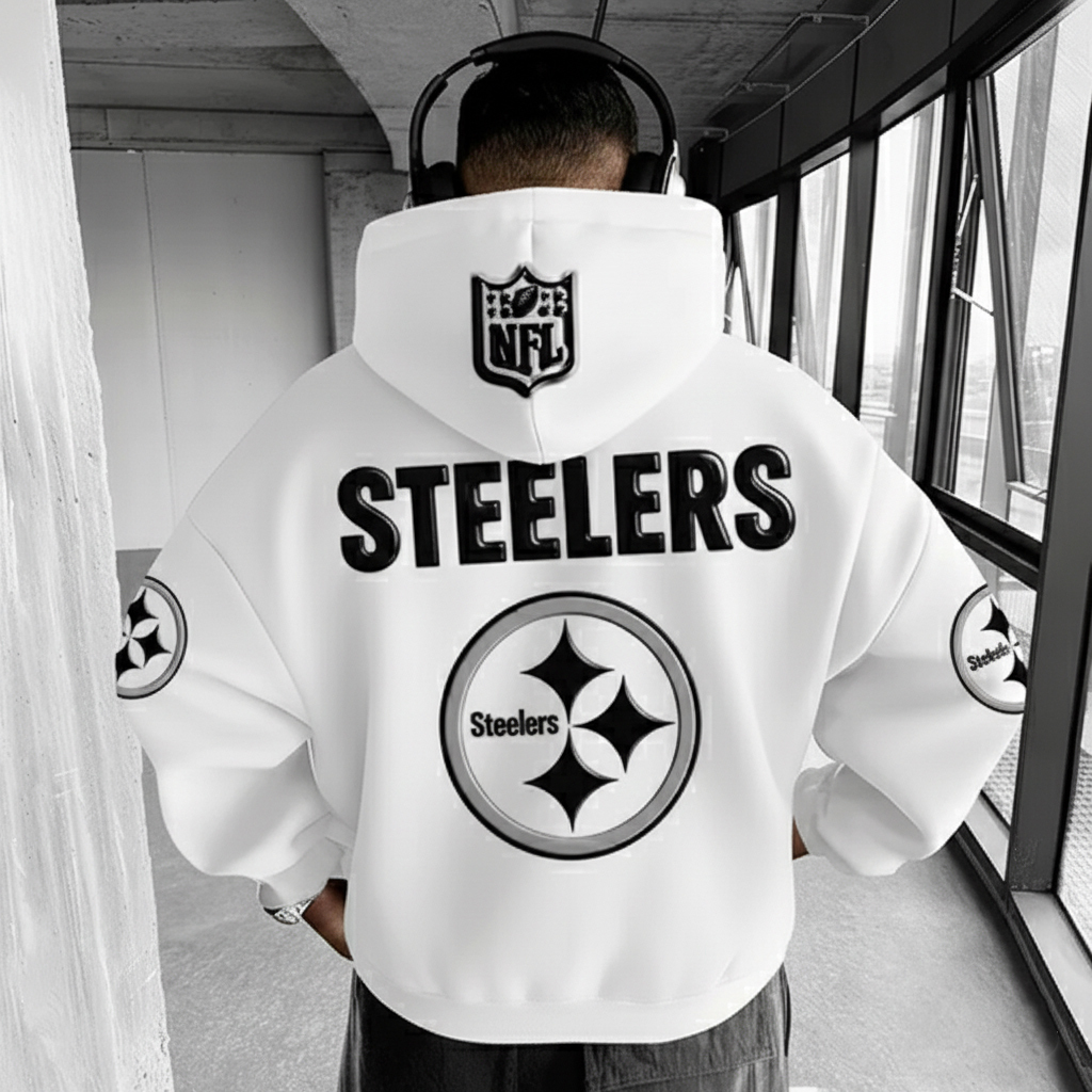 Rugby Championship Team Logo Print Oversized Casual Hoodie