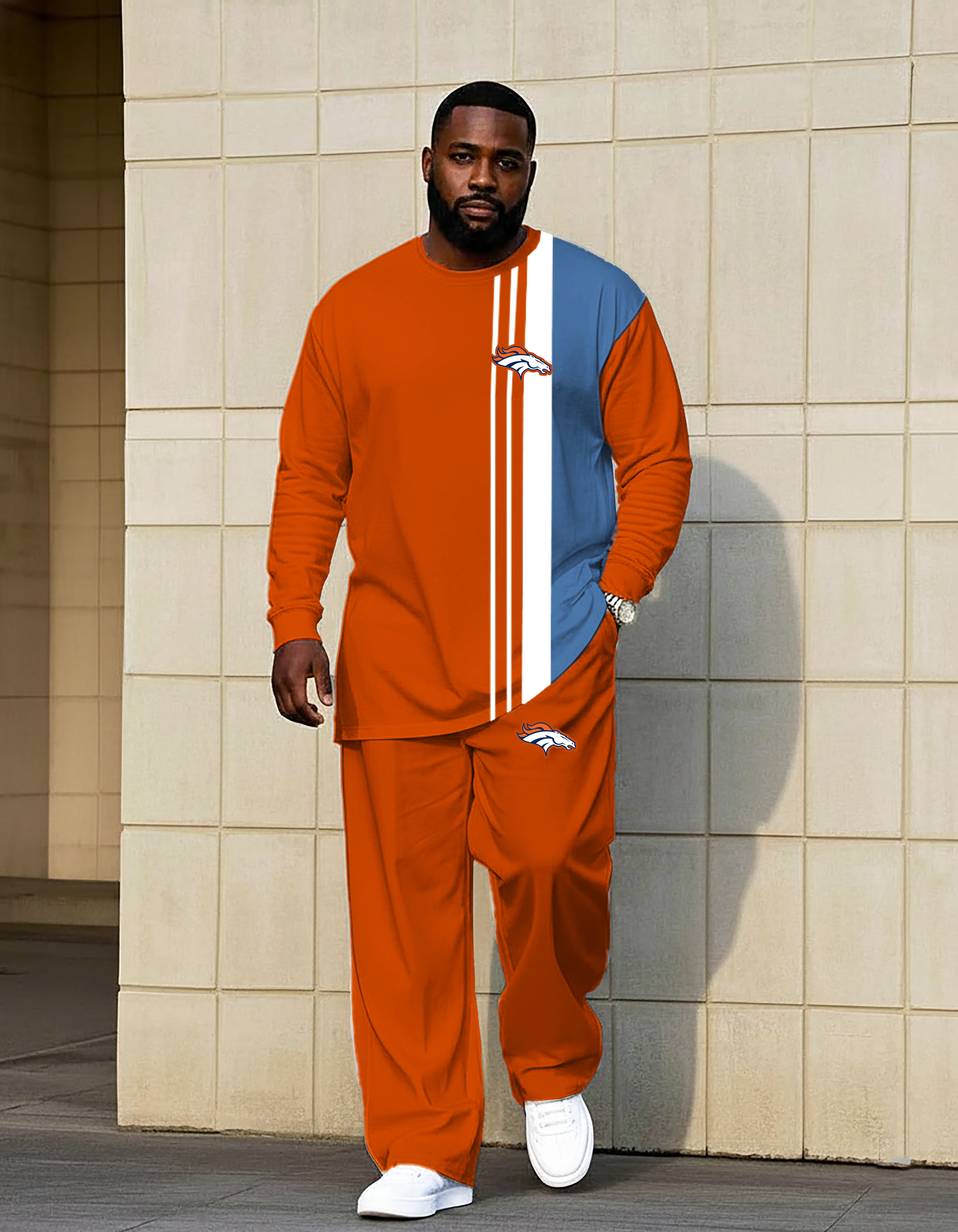 Comfort Denver Broncos Hardknock Pants Hoodie Set