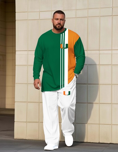 Comfortable Big & Tall Men's official from Miami Hurricanes sportswear Set