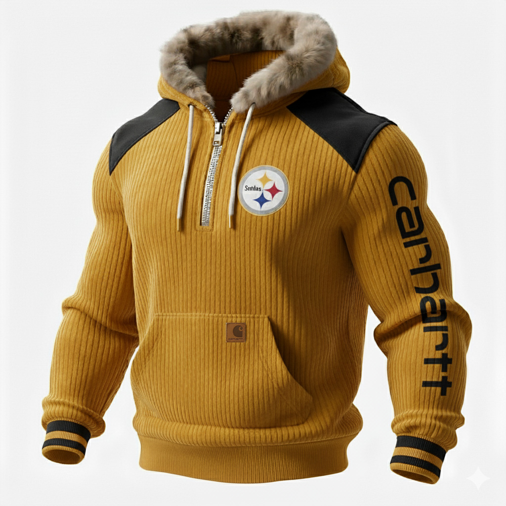 Carhartt ×Pittsburgh Steelers color matching comfort hoodie