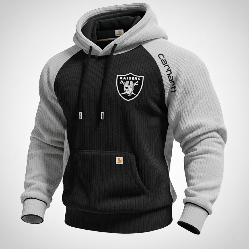 Carhartt ×Las Vegas Raiders color matching fashion comfort hoodie