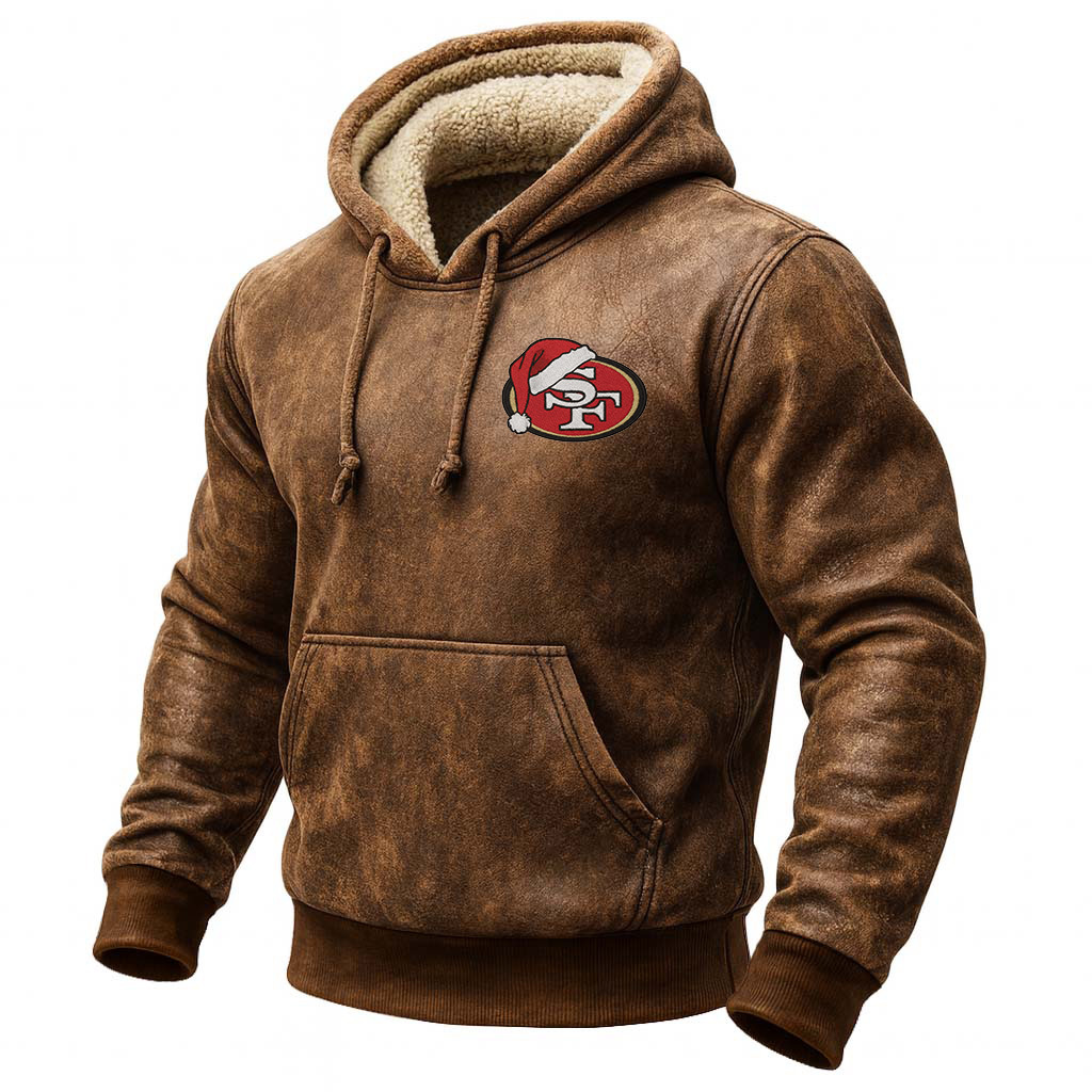 49ers Christmas limited Edition plushhooded comfort hoodie