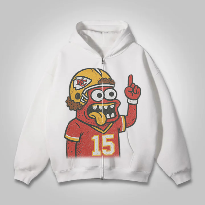 "Cleveland Cartoon hooded zipper sweatshirt"