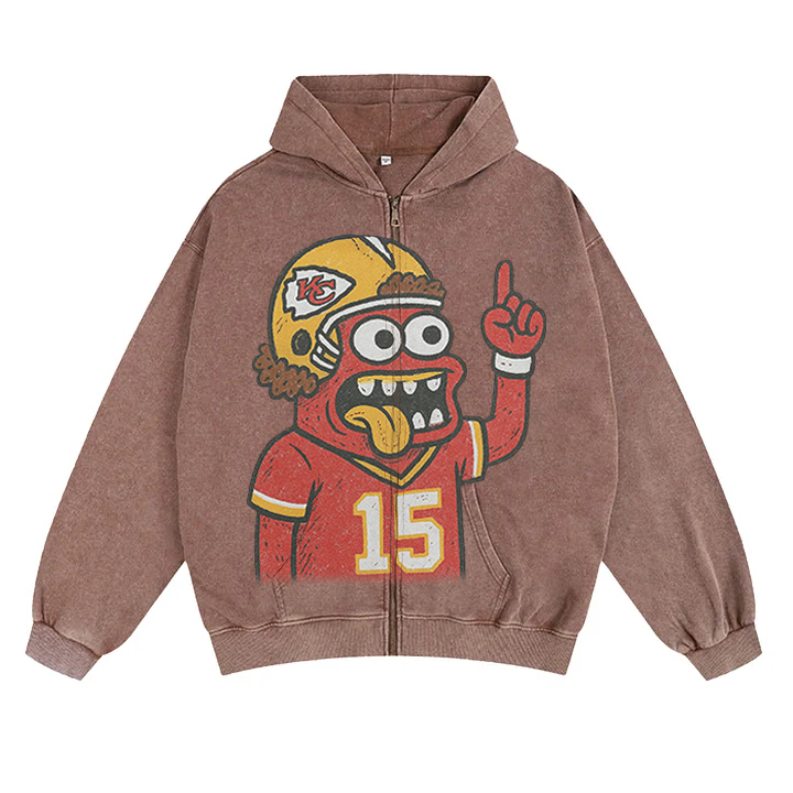 "Cleveland Cartoon hooded zipper sweatshirt"