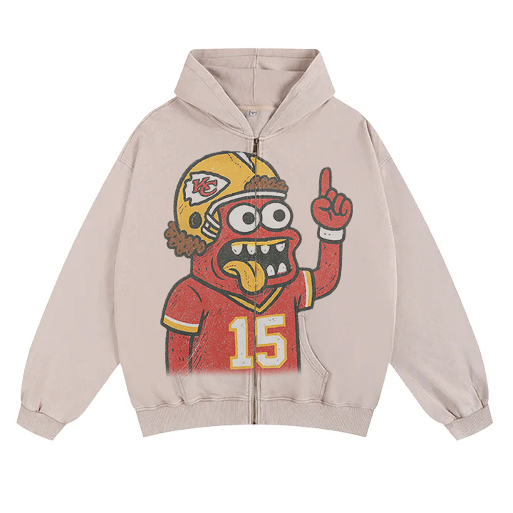 "Cleveland Cartoon hooded zipper sweatshirt"