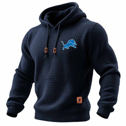 Carhartt × Detroit Lions Head Logo Grid Fleece Lined Hoodie
