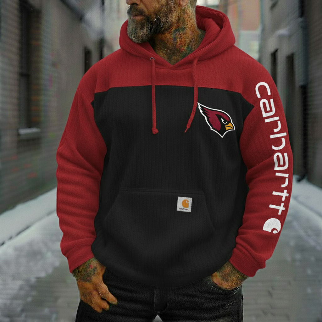 Cardinals Vintage Two-Tone Corduroy Team Logo Hoodie