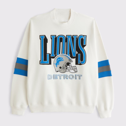 Women's cream round-neck sportswear with football patterns Arm layering design