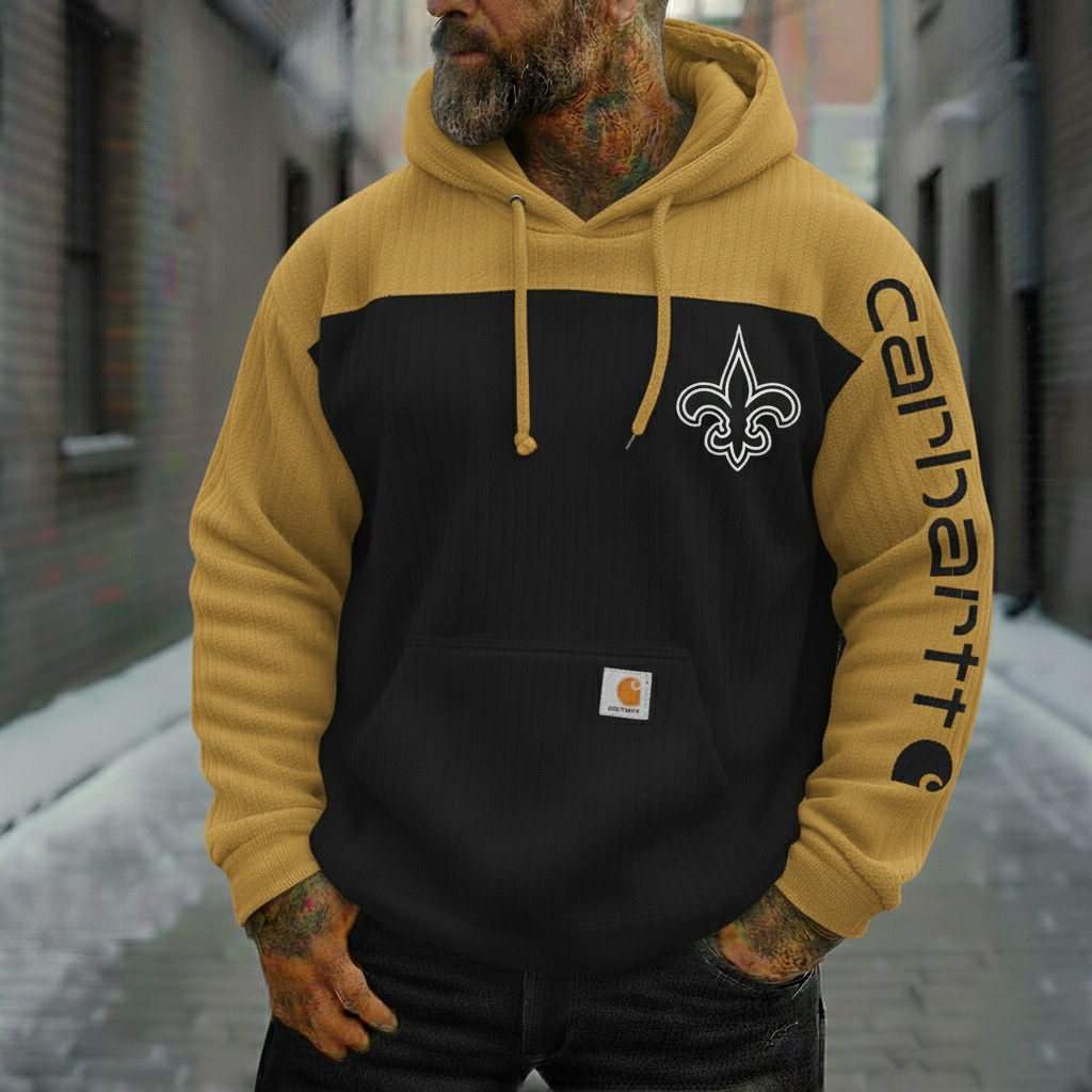 Saints Vintage Two-Tone Corduroy Team Logo Hoodie