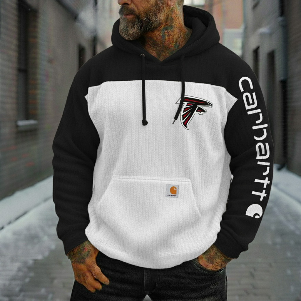 Falcons Vintage Two-Tone Corduroy Team Logo Hoodie