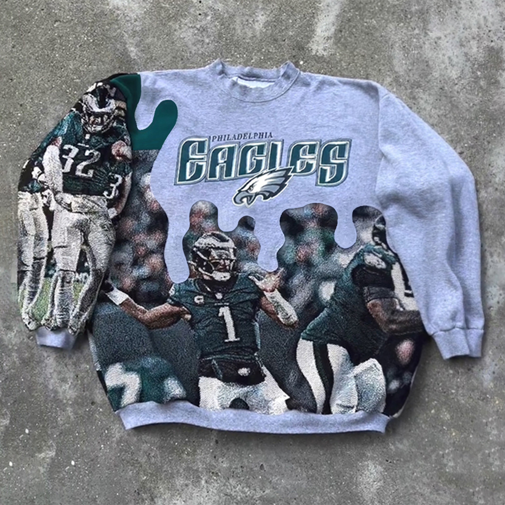 Fashion Eagles Print Long Sleeve Sweatshirt