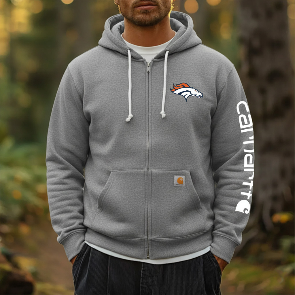 Denver Broncos Urban Zip-Up Hoodie With City-Inspired Design