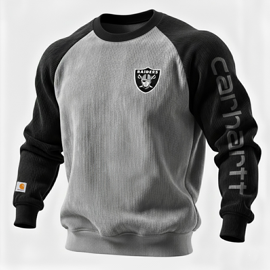Carhartt ×Las Vegas Raiders color matching fashion hoodie