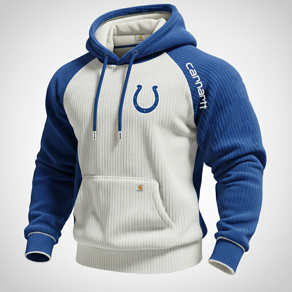 Carhartt ×Indianapolis Colts color matching fashion comfort hoodie