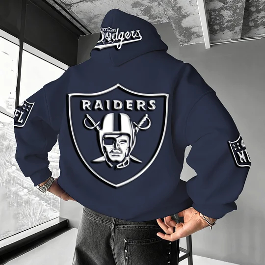 Unisex Rugby Championship Team Logo Print Oversized Casual Hoodie