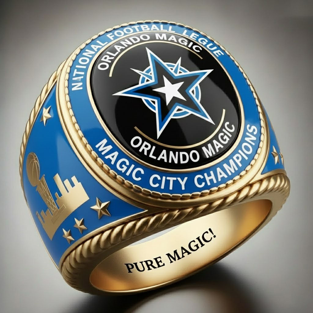 Orlando Magic Themed Custom Sports Emblem Championship Ring