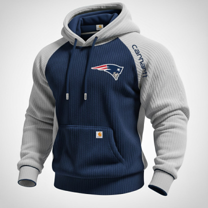 Carhartt ×New England Patriots color matching fashion comfort hoodie