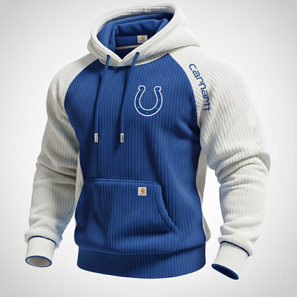 Carhartt ×Indianapolis Colts color matching fashion comfort hoodie