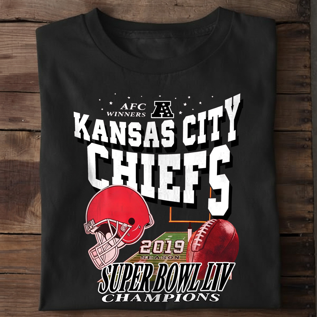 Vintage Chiefs Super Bowl LIV 2019 Champions Black T-Shirt