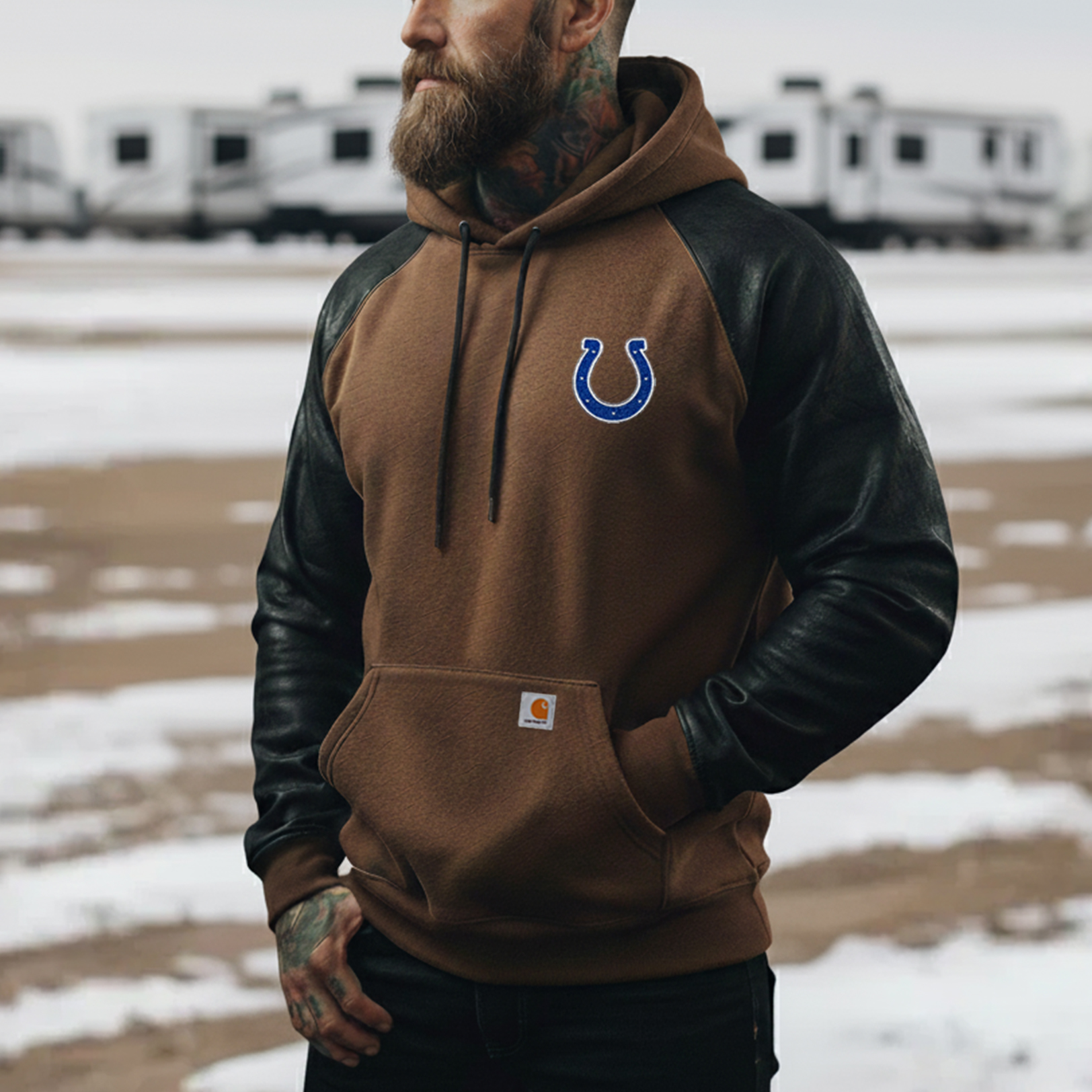 Carhartt&Indianapolis Colts collaboration fleece hoodie