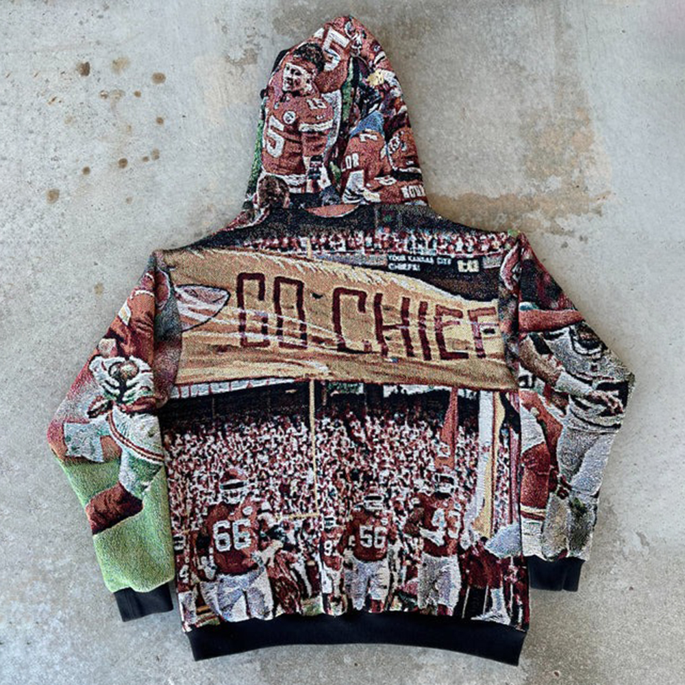 Kansas City Chiefs Tapestry Long Sleeve Hoodies
