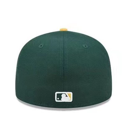 NEW ERA LETTERMAN FITTED SNAPBACKS IN DARK GREEN EMBROIDERED CASUAL BASEBALL CAP