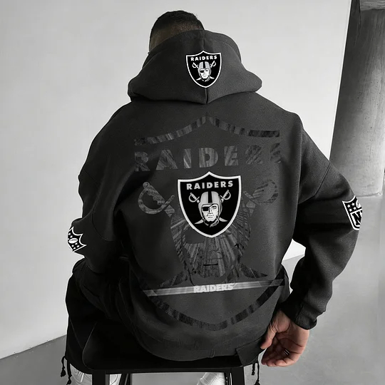 Unisex Rugby Championship Team Logo Print Oversized Casual Hoodie