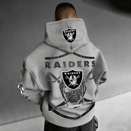 Unisex Rugby Championship Team Logo Print Oversized Casual Hoodie