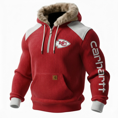 Carhartt ×Kansas City Chiefs color matching comfort hoodie