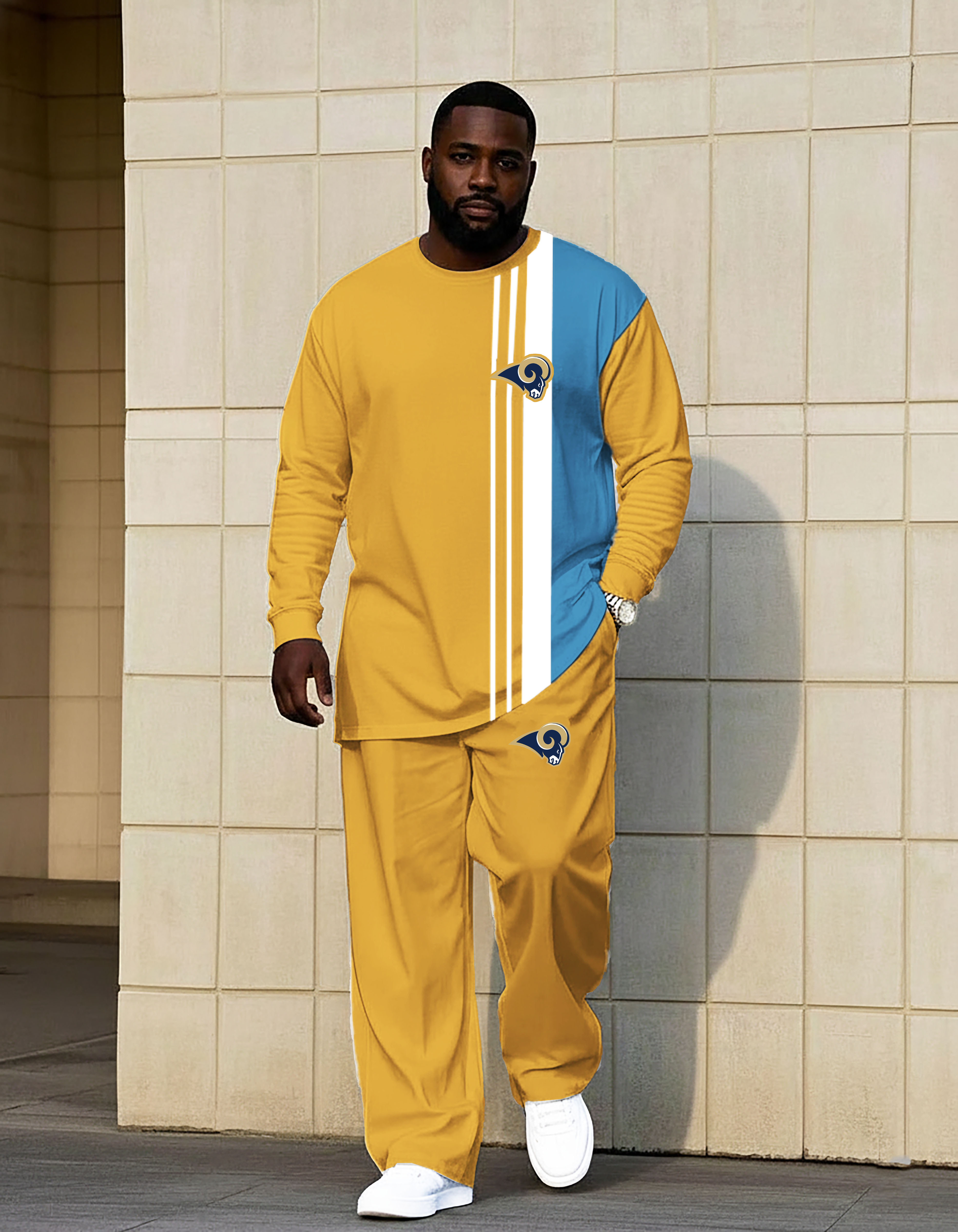 Comfort Los Angeles Rams Hardknock Pants Hoodie Set