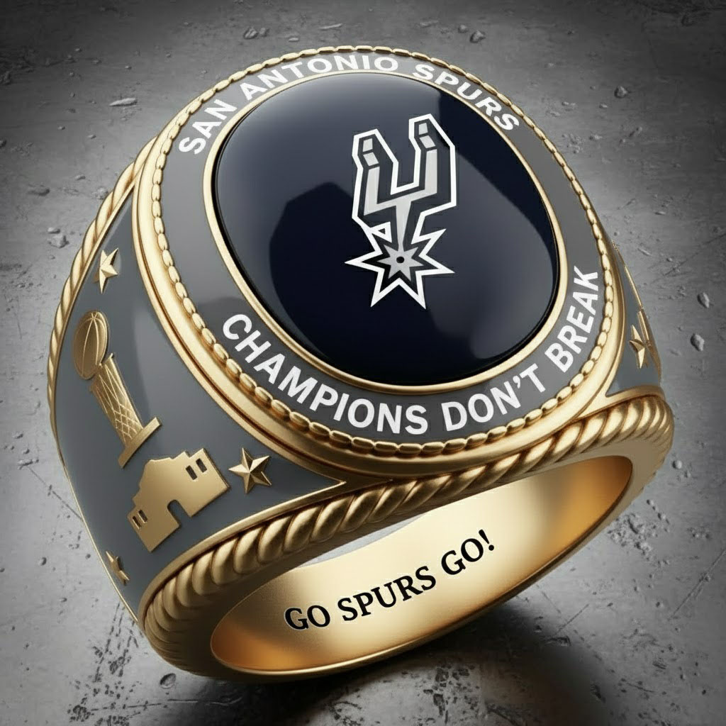 San Antonio Spurs Champions Don't Break Style Ring
