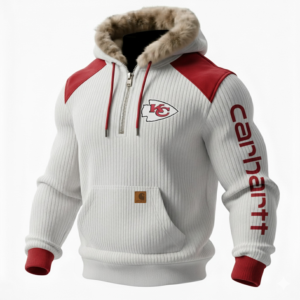 Carhartt ×Kansas City Chiefs color matching comfort hoodie