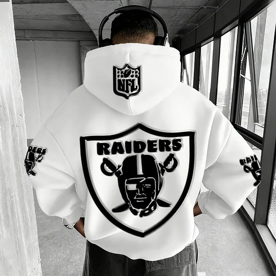 Unisex Rugby Championship Team Logo Print Oversized Casual Hoodie