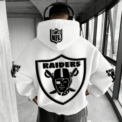 Unisex Rugby Championship Team Logo Print Oversized Casual Hoodie