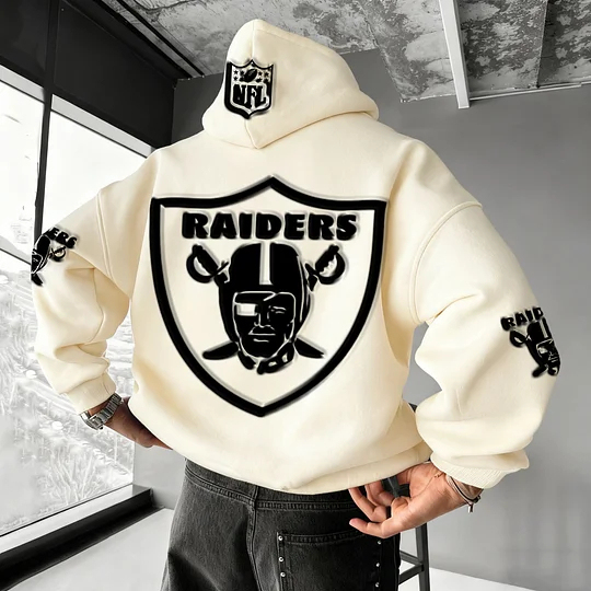 Unisex Rugby Championship Team Logo Print Oversized Casual Hoodie