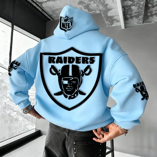 Unisex Rugby Championship Team Logo Print Oversized Casual Hoodie