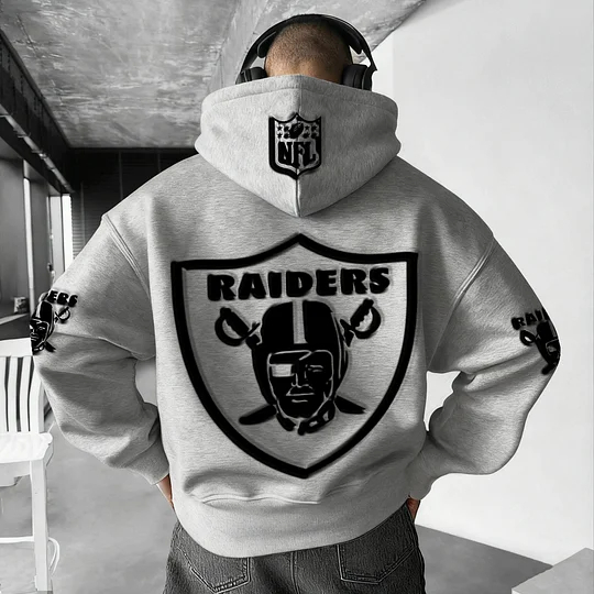 Unisex Rugby Championship Team Logo Print Oversized Casual Hoodie