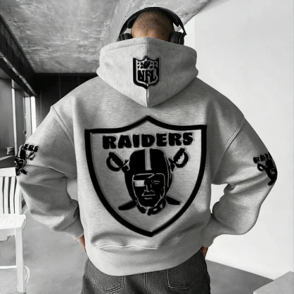 Unisex Rugby Championship Team Logo Print Oversized Casual Hoodie