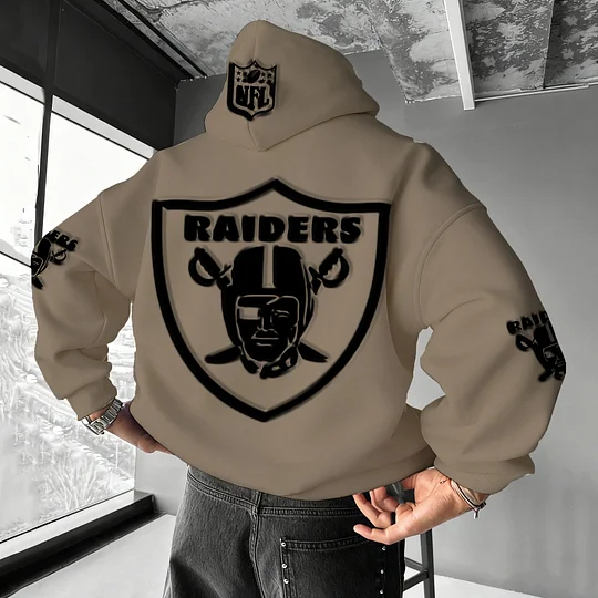 Unisex Rugby Championship Team Logo Print Oversized Casual Hoodie