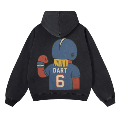 "New York cartoon hooded zipper hoodie"