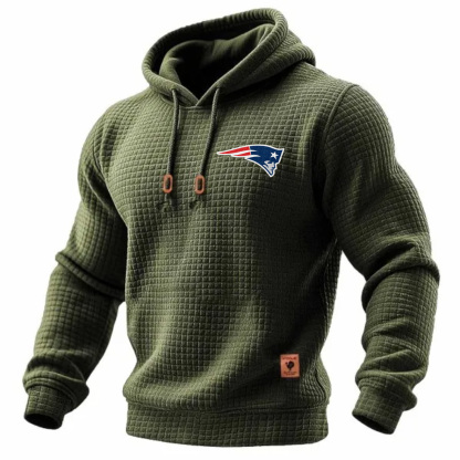 Carhartt × New England Patriots Head Logo Grid Fleece Lined Hoodie